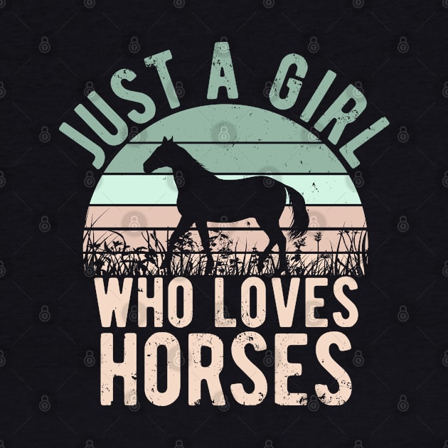 Just A Girl Who Loves Horses for Horse Lovers Gift by Zen Cosmos Official